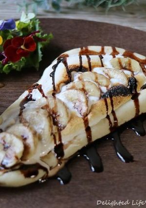 とろ～りマシュマロ焼きチョコバナナ♡ナン-レシピのメイン写真