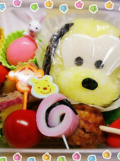運動会にキャラ弁ツムツムおにぎりプルート-レシピのメイン写真
