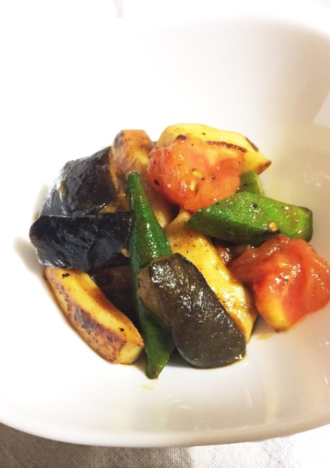 イカと夏野菜のカレー炒め煮-レシピのメイン写真
