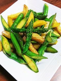 アスパラとじゃがいもの和風カレー炒め-レシピのメイン写真