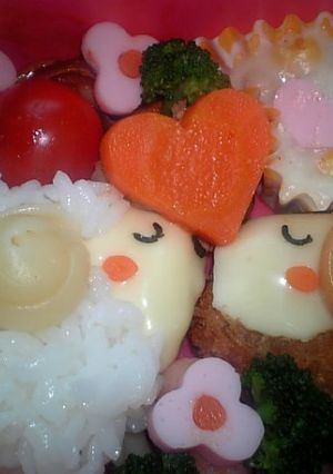 ラブラブひつじ(キャラ弁)-レシピのメイン写真
