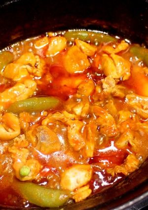 ストウブ料理！鶏モモ肉の簡単トマト煮込み-レシピのメイン写真