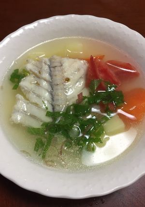 ヒラメのアラのスープ-レシピのメイン写真