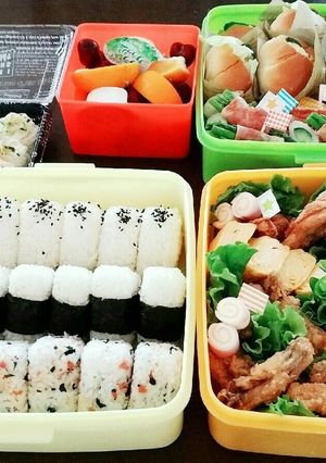 小学校運動会お弁当(´ч`)و今年は素麺-レシピのメイン写真