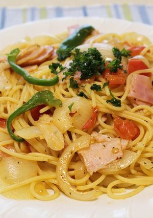 ポン酢とトマトのさっぱりパスタ♪-レシピのメイン写真