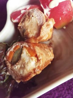 ★厚揚げと人参の豚肉巻きスタミナたれ-レシピのメイン写真