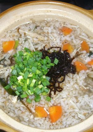 ゆかりときのこの雑炊♪-レシピのメイン写真
