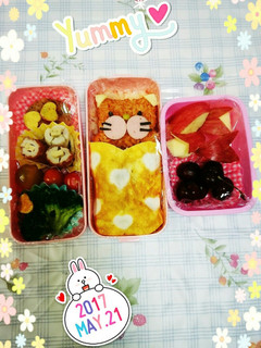 キャラ弁☆『寝冷えネコ』(=^ェ^=)-レシピのメイン写真