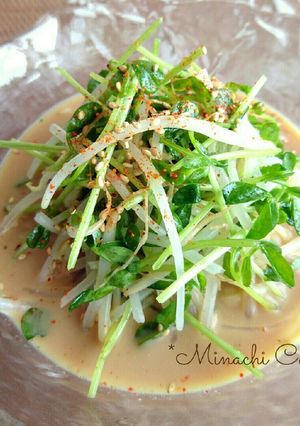 もやしと豆苗の冷し豆乳みそらーめん-レシピのメイン写真