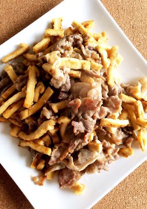 豚コマとお揚げのマヨ生姜焼き-レシピのメイン写真
