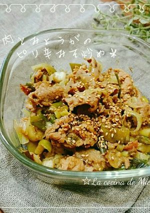 ＊豚肉とみょうがのピリ辛みそ炒め＊-レシピのメイン写真