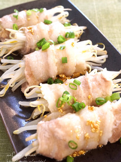 レンチンde♬中華風もやし豚巻きポン酢-レシピのメイン写真