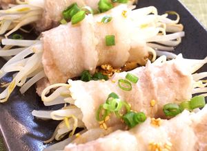 レンチンde♬中華風もやし豚巻きポン酢-レシピのメイン写真