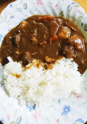 圧力鍋を使わない煮込みポークカレーライス-レシピのメイン写真