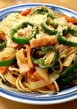 男飯 簡単でコクのある具沢山のナポリタン-レシピのメイン写真