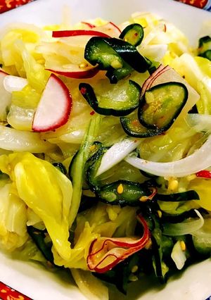 チョレギの素でカンタン春野菜サラダ♪-レシピのメイン写真