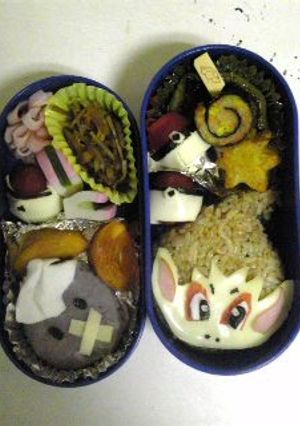 キャラ弁★ポケモン・ヒコザル・フワンテ-レシピのメイン写真