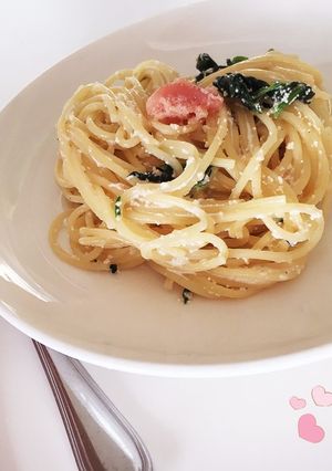 明太子とほうれん草のクリームパスタ-レシピのメイン写真