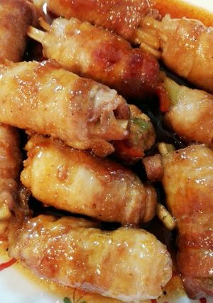 豚ばら肉の野菜巻き　-レシピのメイン写真