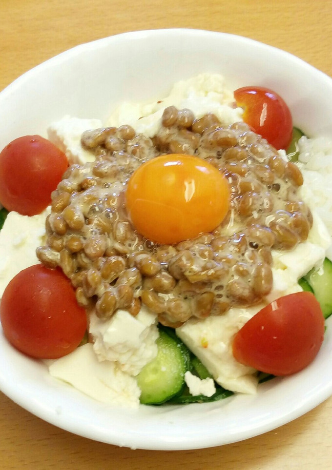 夏のさっぱりとうふ納豆丼-レシピのメイン写真