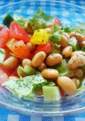 健康オイルで和える♪豆と野菜のサラダ-レシピのメイン写真