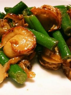 ホタテといんげんの醤油炒め-レシピのメイン写真