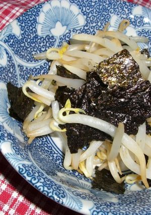 ヘルシーで美味✿もやしと❀海苔✿和え-レシピのメイン写真