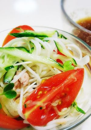 ご飯が足りない時のお助けサラダ素麺☆-レシピのメイン写真