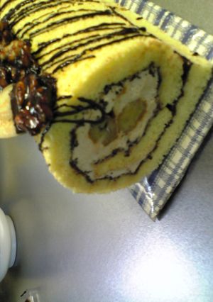 キャラメルチョコバナナロール-レシピのメイン写真