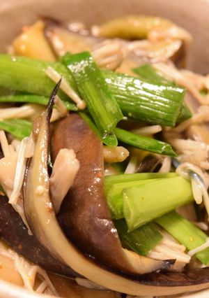 ナスとニラの七味風味のさっぱり野菜炒め　-レシピのメイン写真