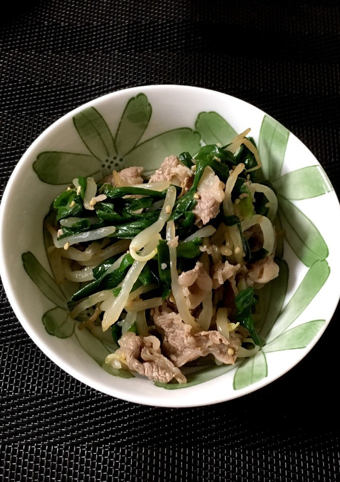 牛肉ともやし・にらの和え物-レシピのメイン写真