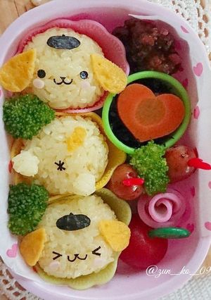 キャラ弁#まん丸おにぎりのポムポムプリン-レシピのメイン写真