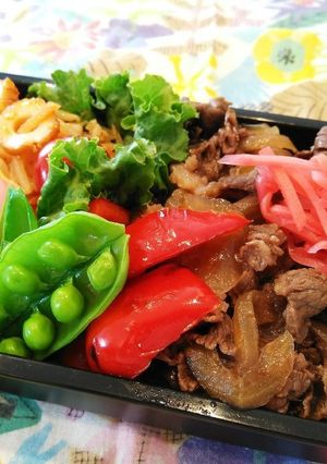男弁☆簡単・コスパ牛丼弁当-レシピのメイン写真
