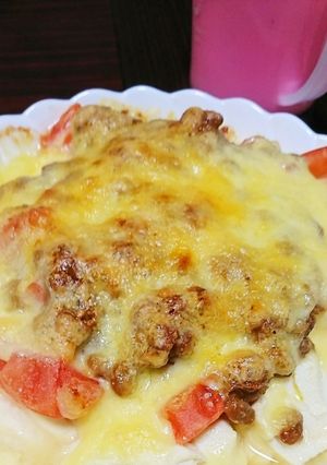 ヘルシー♡満腹♡豆腐と納豆のチーズ焼き♡-レシピのメイン写真