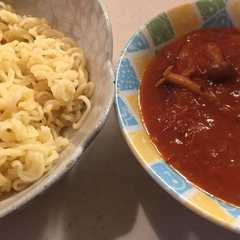 รูปของ サッポロ一番トマト煮込みつけ麺☆みそ風味