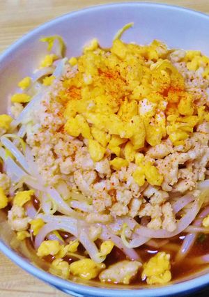 親子そぼろの味噌冷やし麺-レシピのメイン写真