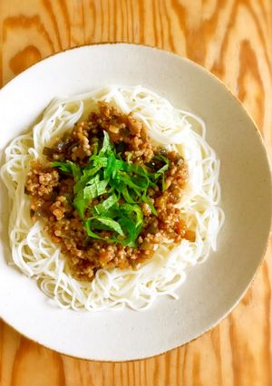 なすのピリ辛肉味噌そうめん-レシピのメイン写真