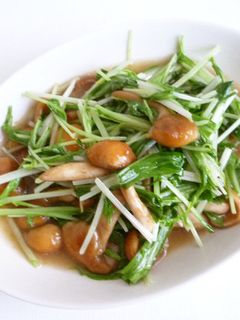 なめこと水菜の中華風炒め-レシピのメイン写真