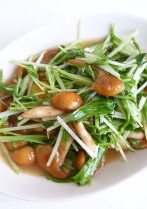 なめこと水菜の中華風炒め-レシピのメイン写真