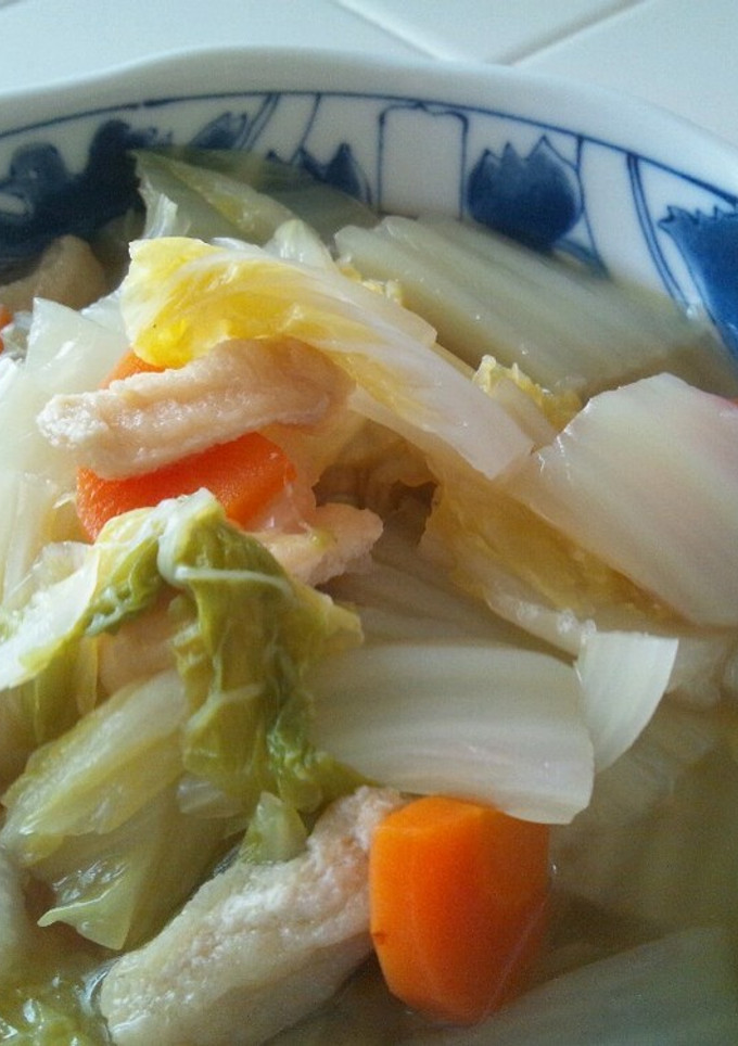 簡単☆めんつゆで白菜と油揚げの煮物-レシピのメイン写真