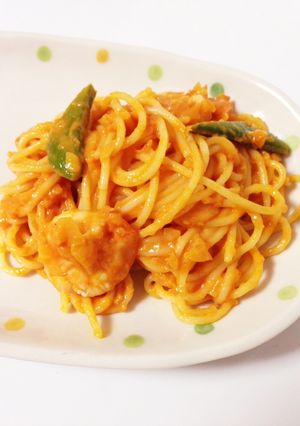 私の大好きな☆エビのトマトクリームパスタ-レシピのメイン写真