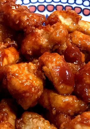 めかじき唐揚げ☆甘ケチャダレ☆袋で下味-レシピのメイン写真