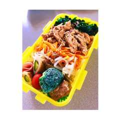 レンジで簡単 ビビンバ風弁当-レシピのメイン写真