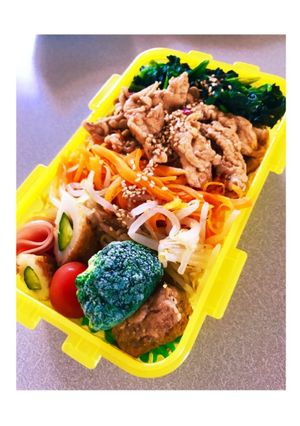 レンジで簡単 ビビンバ風弁当-レシピのメイン写真
