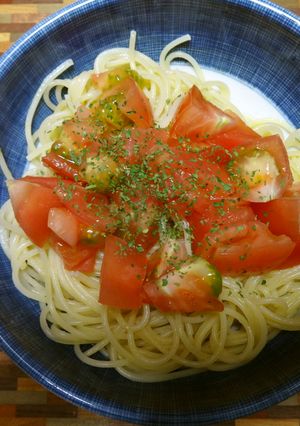 トマトとオリーブオイルの簡単パスタ-レシピのメイン写真