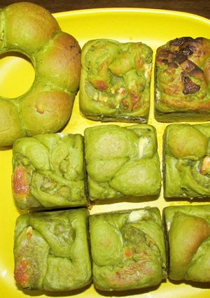 抹茶♡さつま芋あんパン☆チョコ入り♪-レシピのメイン写真