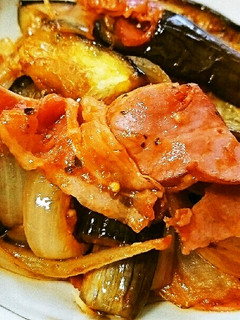 なすと玉ねぎのケチャップ炒め-レシピのメイン写真