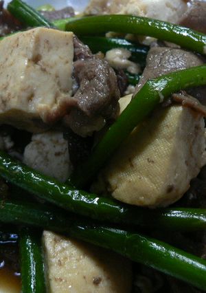 牛肉とにんにくの芽の炒め煮-レシピのメイン写真