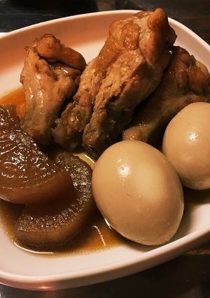手羽元と大根の煮物with半熟卵-レシピのメイン写真