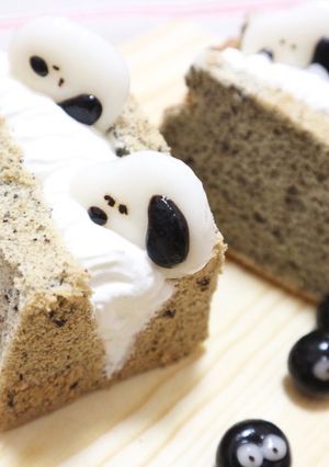 ふわふわ黒ごまシフォンケーキ-レシピのメイン写真